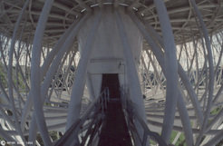 The 100-m radio telescope's supporting structure