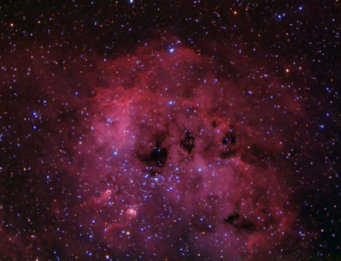 A color composite image showing the W43 starburst region in the