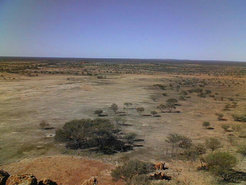 Proposed core site on Mileura Station in Western Australia (aerial view).