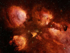 Eine optische Darstellung von NGC 6334.