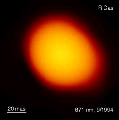Abb.12: Speckle-Aufzeichnung des veränderlichen Sterns R Cas.