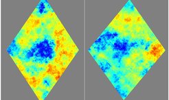 Maps of polarised emission for two simulated patches in gnomonic projection (Sun & Reich, 2009,AA,507,1087)