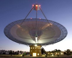 The 64-metre Parkes radio telescope in Australia.