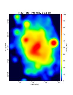 Total Intensity at 11.1 cm (2.70 GHz), Effelsberg, Resolution 5', Buczilowski & Beck 1987