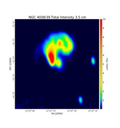 Total Intensity at 3.5 cm (8.44 GHz), VLA, Resolution 17"×14", Chyży & Beck 2004