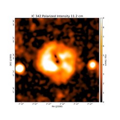 Polarized Intensity at 11.2 cm (2.68 GHz), Effelsberg, Resolution 5', Rainer Beck 2015