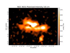 Polarized Intensity at 3.6 cm (8.35 GHz), Effelsberg, Resolution 85'', Mora & Krause 2013