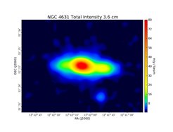 Total Intensity at 3.6 cm (8.35 GHz), Effelsberg, Resolution 85'', Mora & Krause 2013
