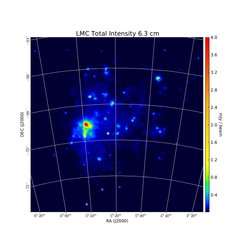 Total Intensity at 6.3 cm (4.75 GHz), Parkes, Resolution 4.4', Haynes et al. 1991