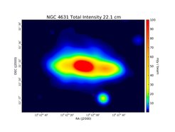 Total Intensity at 22.1 cm (1.36 GHz), VLA, Resolution 70'', Unpublished, Credit: Marita Krause & Rainer Beck