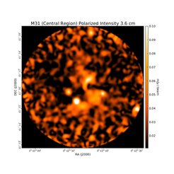 Polarized Intensity (Central Region) at 3.6 cm (8.35 GHz), Combination of VLA and Effelsberg, Resolution 15'', Gießübel & Beck 2014