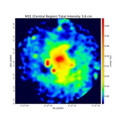 Total Intensity (Central Region) at 3.6 cm (8.35 GHz), Combination of VLA and Effelsberg, Resolution 15'', Gießübel & Beck 2014