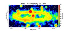 Total Intensity at 11.1 cm (2.70 GHz), Effelsberg, Resolution 5', Beck et al. 1982