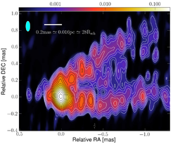 mm-VLBI stacked image of the central region in M 87