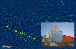 Atlasgal survey and a small photo of the APEX telescope