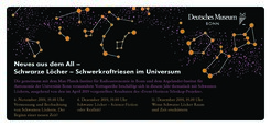 Einladungskarte zur astronomischen Vortragsreihe 2019 im Deutschen Museum Bonn