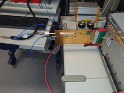 Abb.3 - Testaufbau IF Baugruppe mit direkter Signalaufbereitung 4-8 GHz.